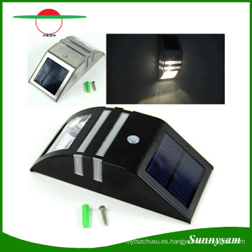 Productos de iluminación al aire libre Lámpara de pared solar de acero inoxidable durable Sensor de movimiento PIR Luz de seguridad de jardín Lámpara solar Pathway Light